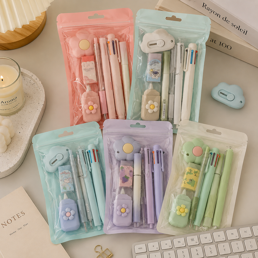 Mochiro Study Essentials™ | 7-Piece Stationery Set
