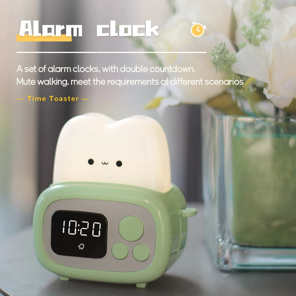 Mochiro Time Toaster™ | Cute Night Light & Alarm Clock