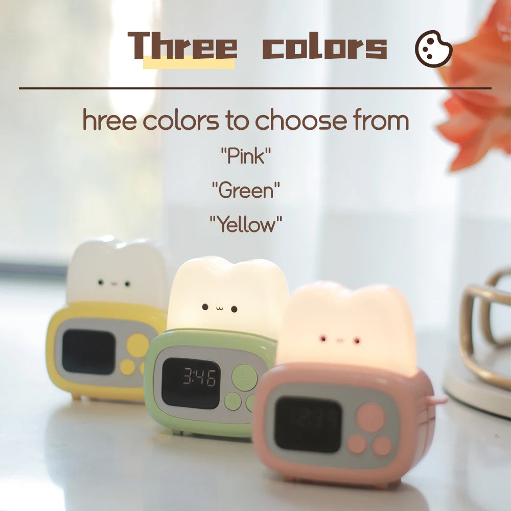 Mochiro Time Toaster™ | Cute Night Light & Alarm Clock